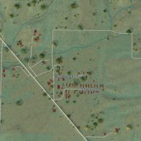 Second close-up of the map of Grover, Wyoming print showing more streets and buildings