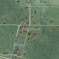 Second close-up of the map of Groverton, Indiana print showing more streets and buildings