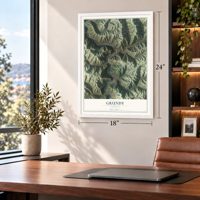 Grundy, Virginia map, 18 x 24 inch print in a white frame in a home office