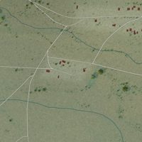 Second close-up of the map of Gu Oidak, Arizona print showing more streets and buildings