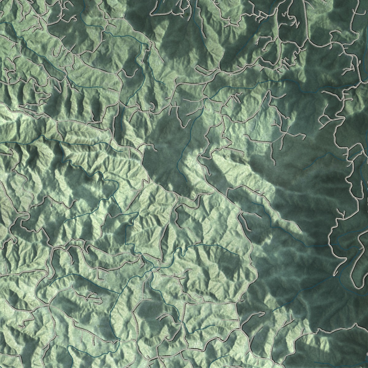 Second close-up of the map of Guaynabo, Puerto Rico print showing more streets and buildings