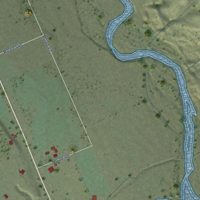Second close-up of the map of Guinda, California print showing more streets and buildings