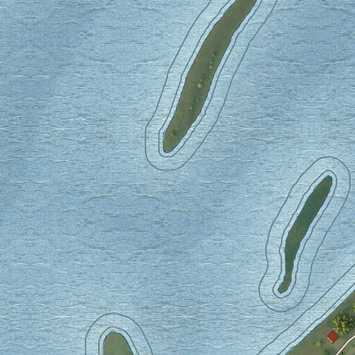 Second close-up of the map of Gulfport, Illinois print showing more streets and buildings
