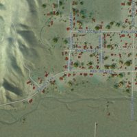 Second close-up of the map of Gunnison, Utah print showing more streets and buildings