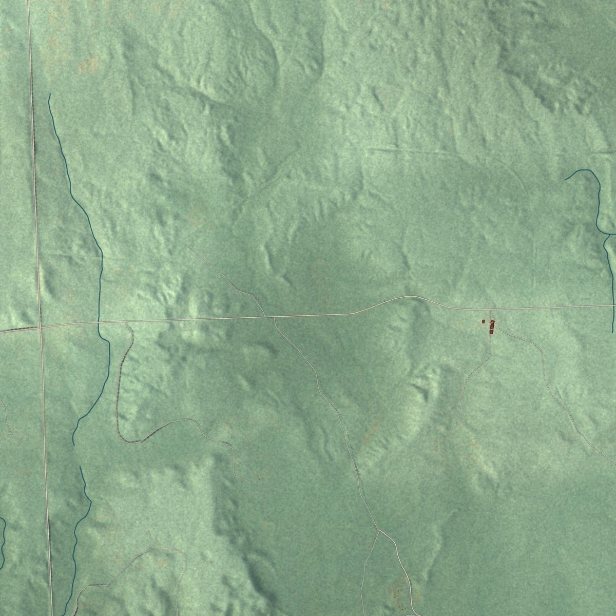 Second close-up of the map of Gustin, Michigan print showing more streets and buildings