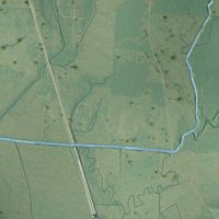 Second close-up of the map of Guys, Tennessee print showing more streets and buildings