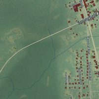 Second close-up of the map of Guyton, Georgia print showing more streets and buildings