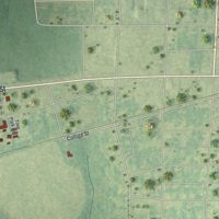 Second close-up of the map of Hagan, Georgia print showing more streets and buildings