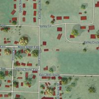 Second close-up of the map of Hagerman, Idaho print showing more streets and buildings