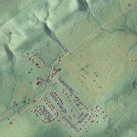 Second close-up of the map of Halfmoon, Pennsylvania print showing more streets and buildings