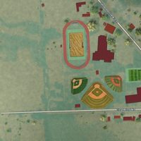 Second close-up of the map of Halfway, Oregon print showing more streets and buildings