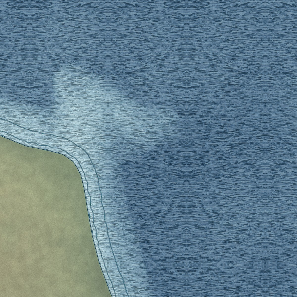 Second close-up of the map of Halibut Cove, Alaska print showing more streets and buildings