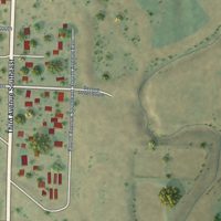 Second close-up of the map of Halliday, North Dakota print showing more streets and buildings