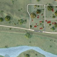 Second close-up of the map of Halsey, Nebraska print showing more streets and buildings