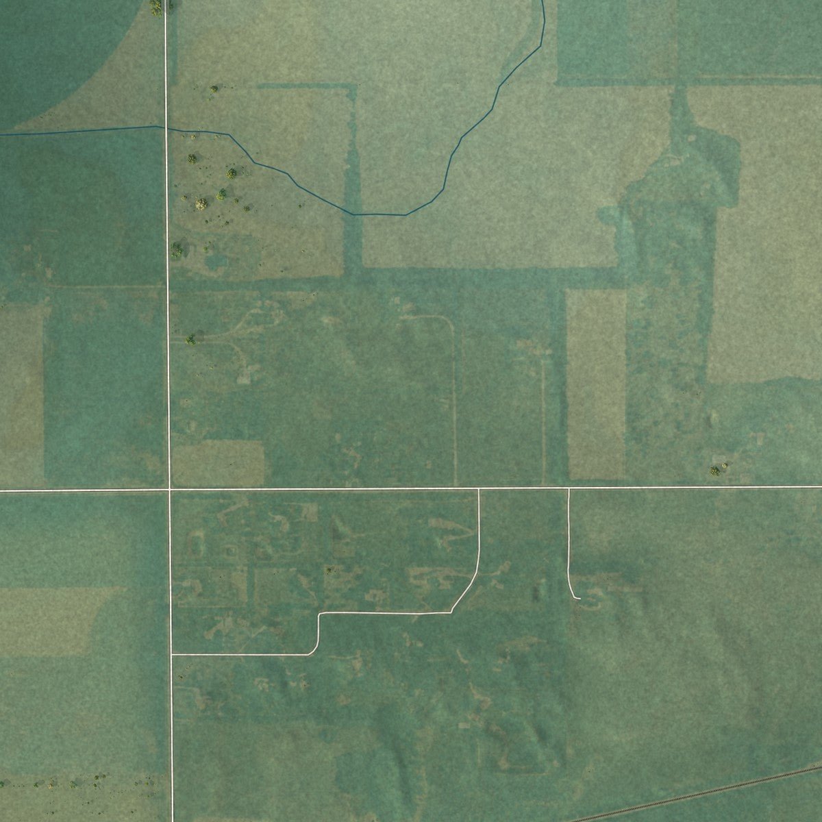 Second close-up of the map of Halstead, Kansas print showing more streets and buildings