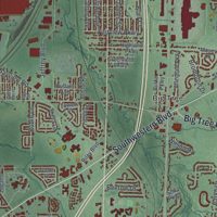 Second close-up of the map of the Town of Hamburg, New York print showing more streets and buildings