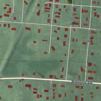 Second close-up of the map of Hamden, Ohio print showing more streets and buildings