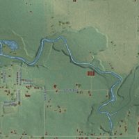 Second close-up of the map of Hamilton, Allegan County, Michigan print showing more streets and buildings