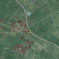 Second close-up of the map of Hamilton, Atlantic County, New Jersey print showing more streets and buildings