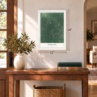 Hamilton, Atlantic County, New Jersey map, 12 x 18 inch print in a white frame in an entryway