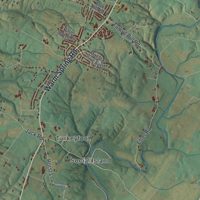 Second close-up of the map of Hamilton, Franklin County, Pennsylvania print showing more streets and buildings