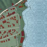 Second close-up of the map of Hammondsport, New York print showing more streets and buildings
