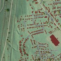Second close-up of the map of Hampton Manor, New York print showing more streets and buildings