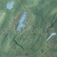 Second close-up of the map of Hampton, Sussex County, New Jersey print showing more streets and buildings