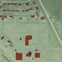 Second close-up of the map of Hancock, Minnesota print showing more streets and buildings