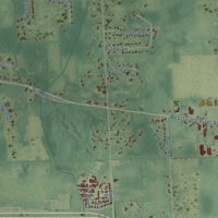 Second close-up of the map of Handy, Michigan print showing more streets and buildings