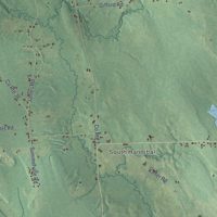 Second close-up of the map of Hannibal, New York print showing more streets and buildings