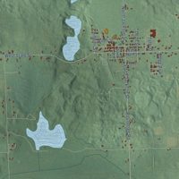 Second close-up of the map of Hanover, Jackson County, Michigan print showing more streets and buildings