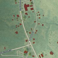 Second close-up of the map of Hanover, Virginia print showing more streets and buildings
