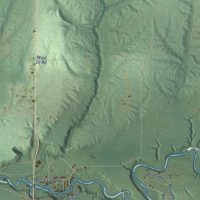 Second close-up of the map of Hanover, Wexford County, Michigan print showing more streets and buildings