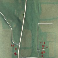 Second close-up of the map of Hanoverton, Ohio print showing more streets and buildings