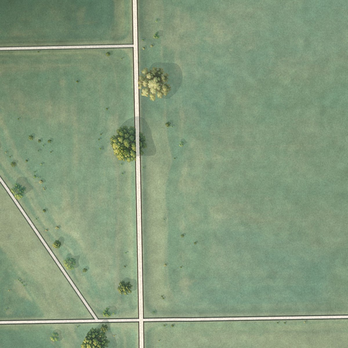 Second close-up of the map of Hansboro, North Dakota print showing more streets and buildings