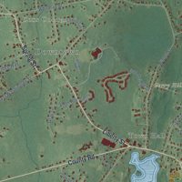 Second close-up of the map of Hanson, Massachusetts print showing more streets and buildings