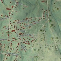 Second close-up of the map of Hardwick, Georgia print showing more streets and buildings