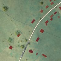 Second close-up of the map of Hardyville, Kentucky print showing more streets and buildings