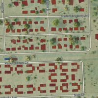 Second close-up of the map of Harlem, Florida print showing more streets and buildings