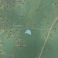 Second close-up of the map of Harmony Grove, Arkansas print showing more streets and buildings