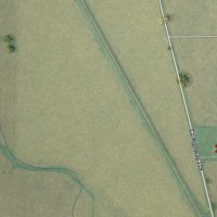 Second close-up of the map of Harpster, Ohio print showing more streets and buildings