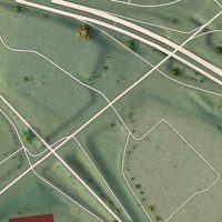 Second close-up of the map of Harriman, New York print showing more streets and buildings