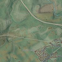 Second close-up of the map of Harris, Pennsylvania print showing more streets and buildings
