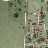 Second close-up of the map of Harrison, Nebraska print showing more streets and buildings