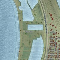 Second close-up of the map of Hartford, Illinois print showing more streets and buildings