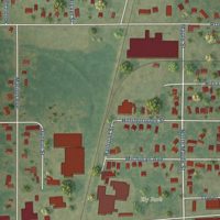 Second close-up of the map of Hartford, Michigan print showing more streets and buildings