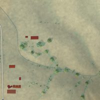 Second close-up of the map of Hartland Colony, Montana print showing more streets and buildings