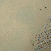 Second close-up of the map of Hartley, Texas print showing more streets and buildings