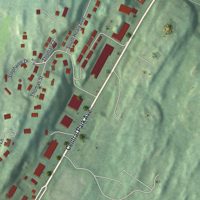 Second close-up of the map of Hartsdale, New York print showing more streets and buildings